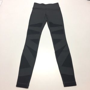 lululemon Mesh tights, grey x black, size 2